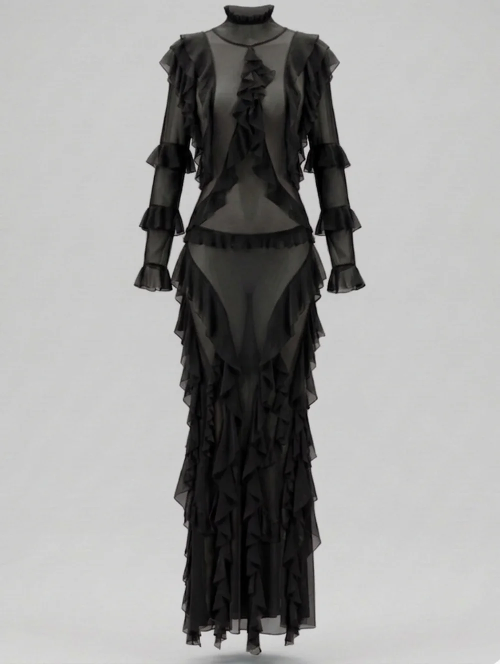 Ruffle Maxi Dress - Picture 7 of 12